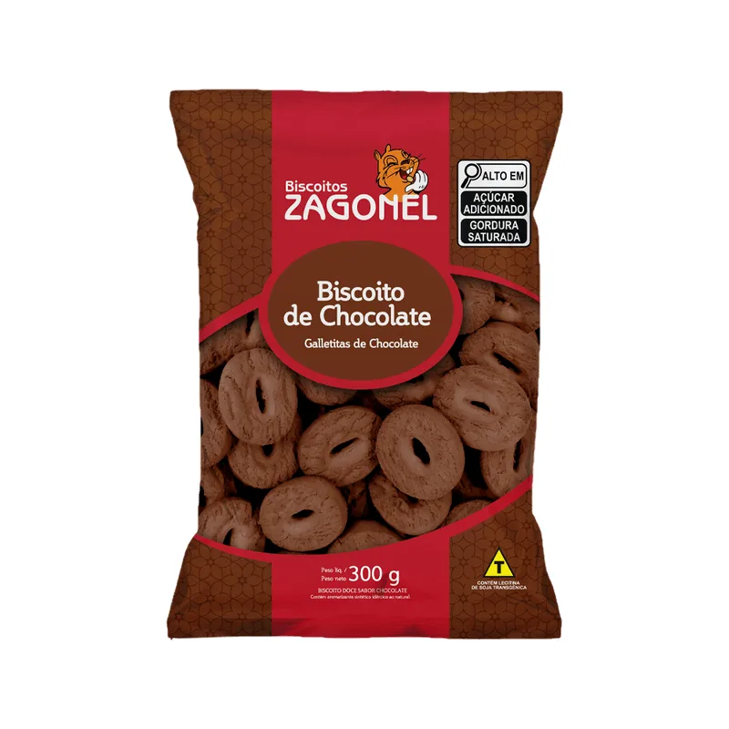 Biscoito Zagonel Chocolate 300g
