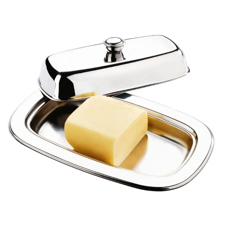 Manteigueira Retangular Inox Com Tampa Marca Zanella Cozinha