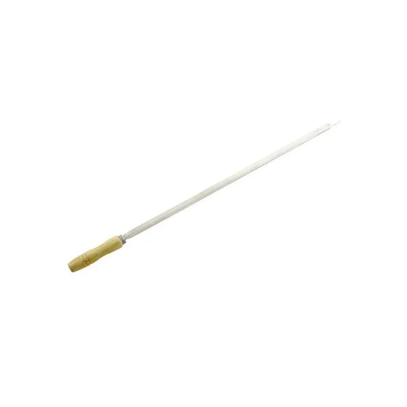 Espeto Inox Largo Costelão Churrasco Carne 65x2,2 Cm Zanella