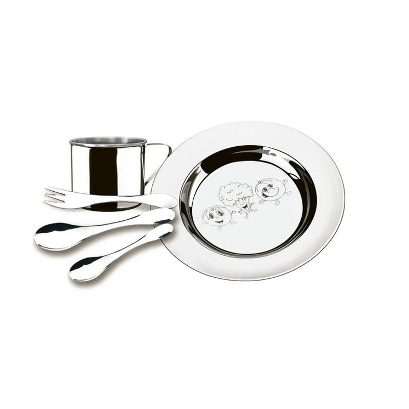 Conjunto Infantil para alimentação 5 peças inox Zanella