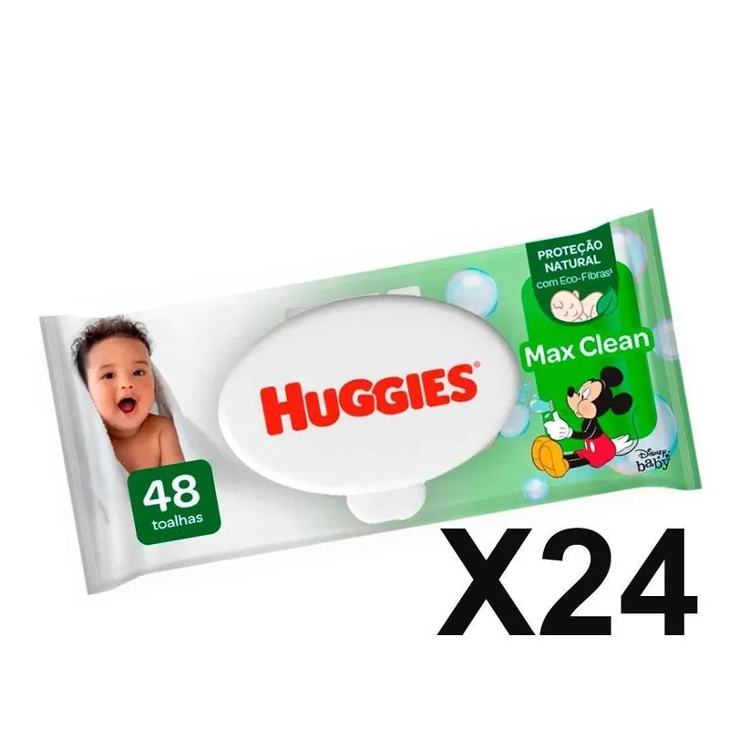 Lenço Umedecido Huggies Classic C/48un - Kit C/24