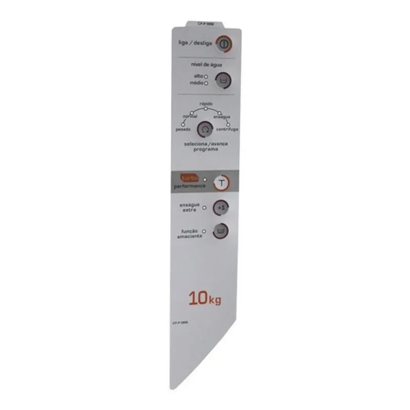 Adesivo Painel Lavadora Compativel Brastemp Bwc10 Turbo 10kg