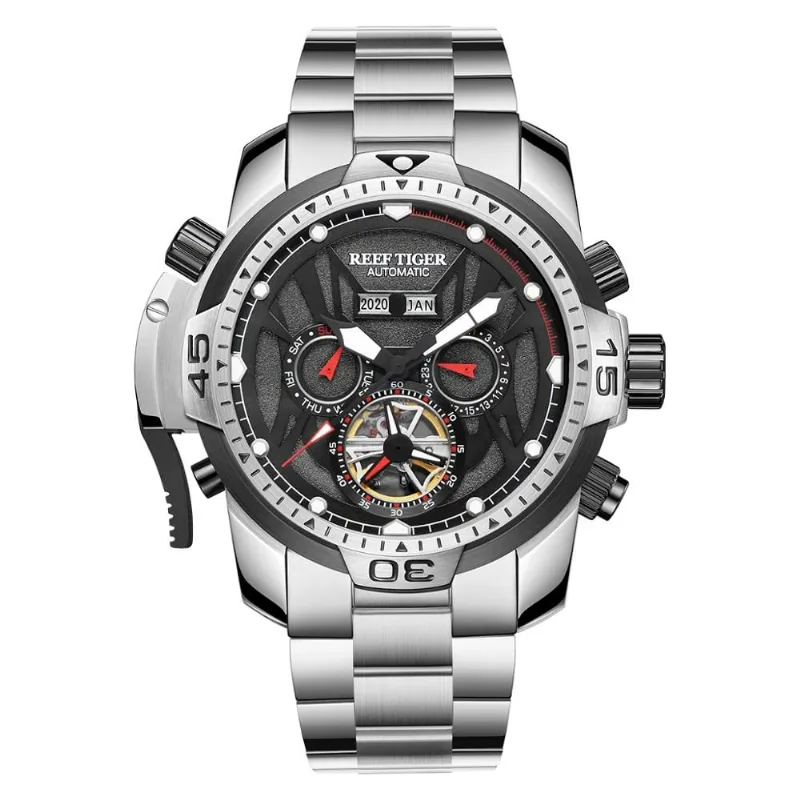 Relógio Masculino Reef Tiger Rga3532-ybyo À Prova D'água Prata
