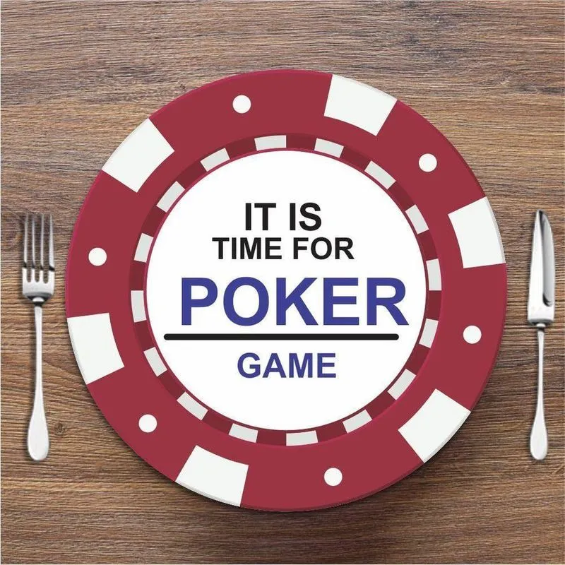 Sousplat Poker Bordo Em Mdf 35x35cm