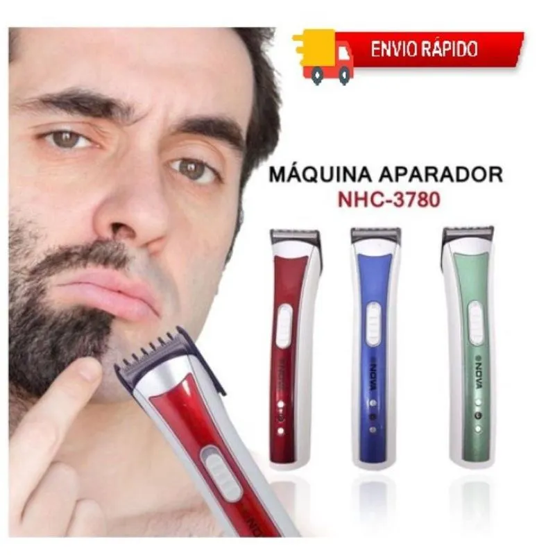 Maquina De Cortar Cabelo Aparar Barba Pezinho Nova Nhc-3780
