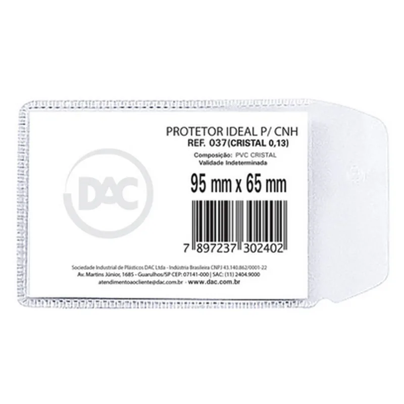 Protetor com Aba para CNH 95mm x 65mm 037- Dac