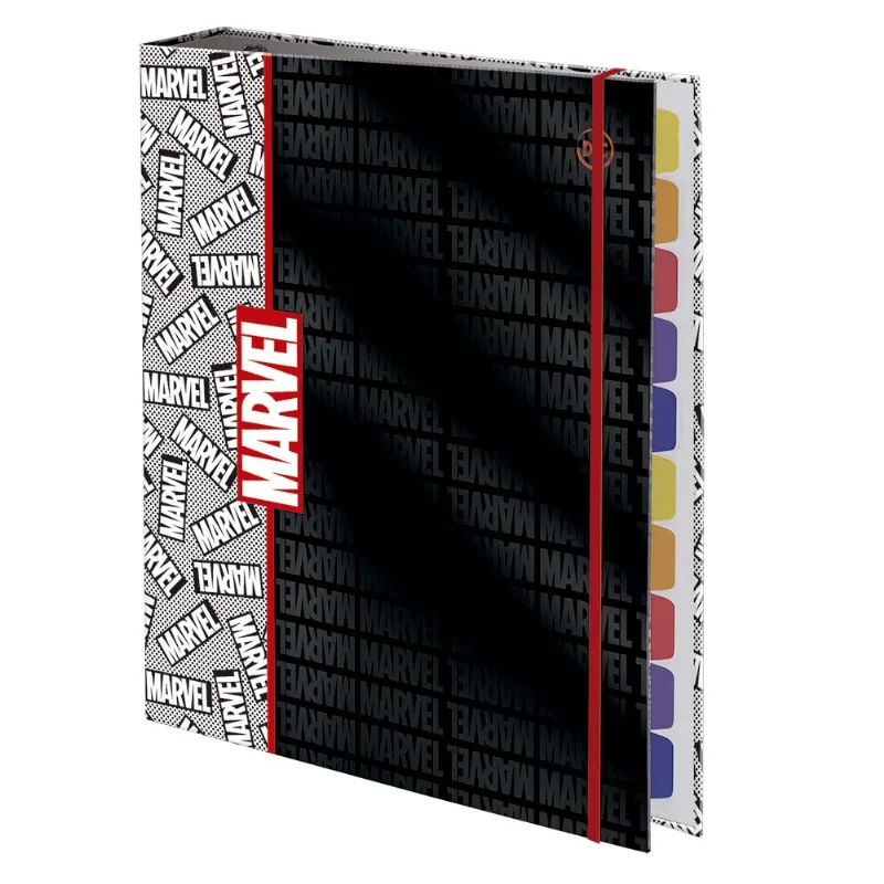 Fichário Universitário Marvel Com Elástico 48 Folhas Dac