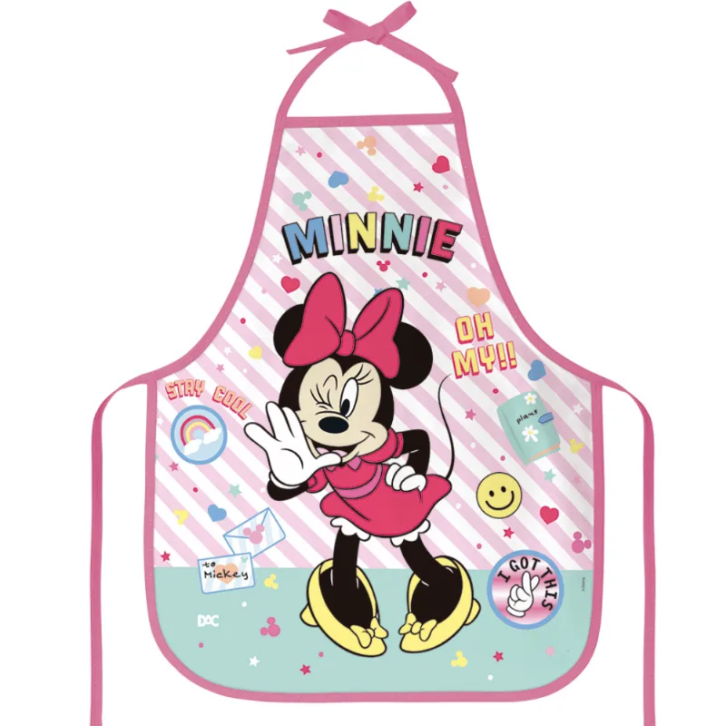 Avental Escolar Infantil Estampado 39x49 cm - DAC - MINNIE