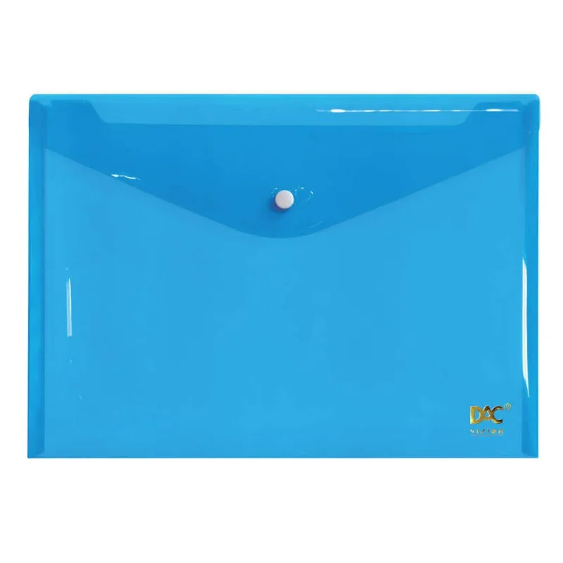 Malote A4 com Botão 332x237mm Azul 653PP-AZ - DAC