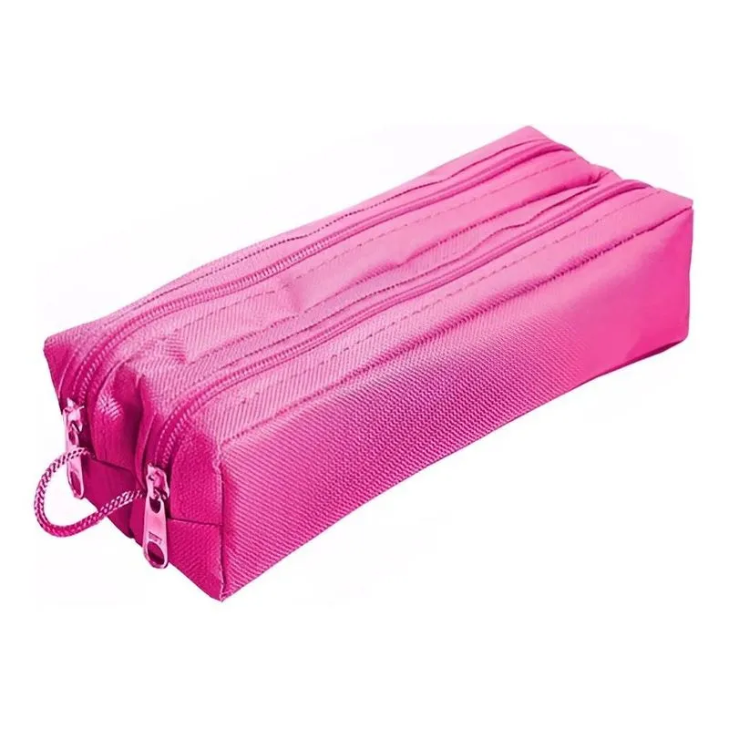 Estojo Escolar Basic Pink Com 2 Compartimentos Dac Oficial