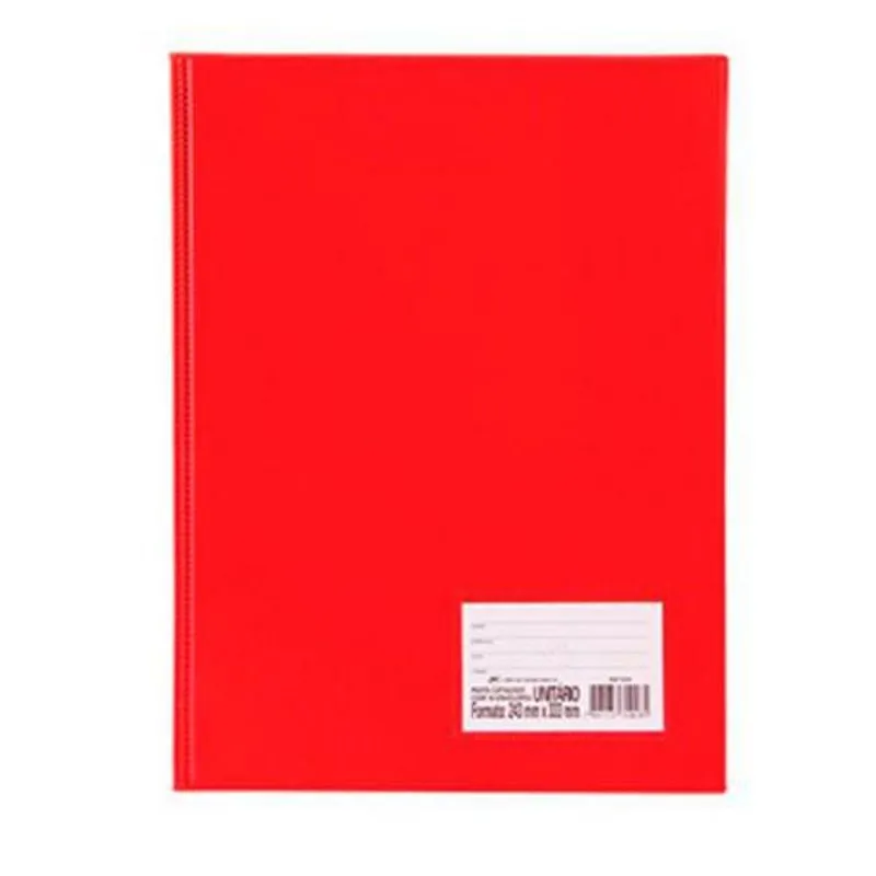 Pasta Catálogo Com Visor 1028VM Vermelha 10 Envelopes Plásti