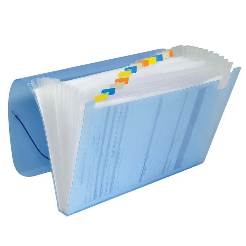 Pasta Sanfonada Com 12 Divisões A4 Azul - Dac