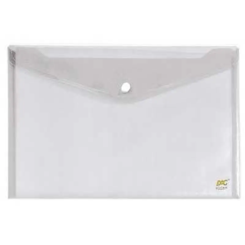 Malote Pp Transparente Com Botao A5 Dac