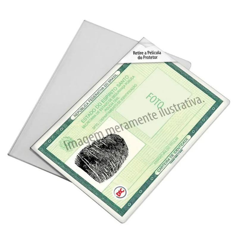 Protetor Documento Rg/título Dac Acrilico 110mm X 73mm 5 Un