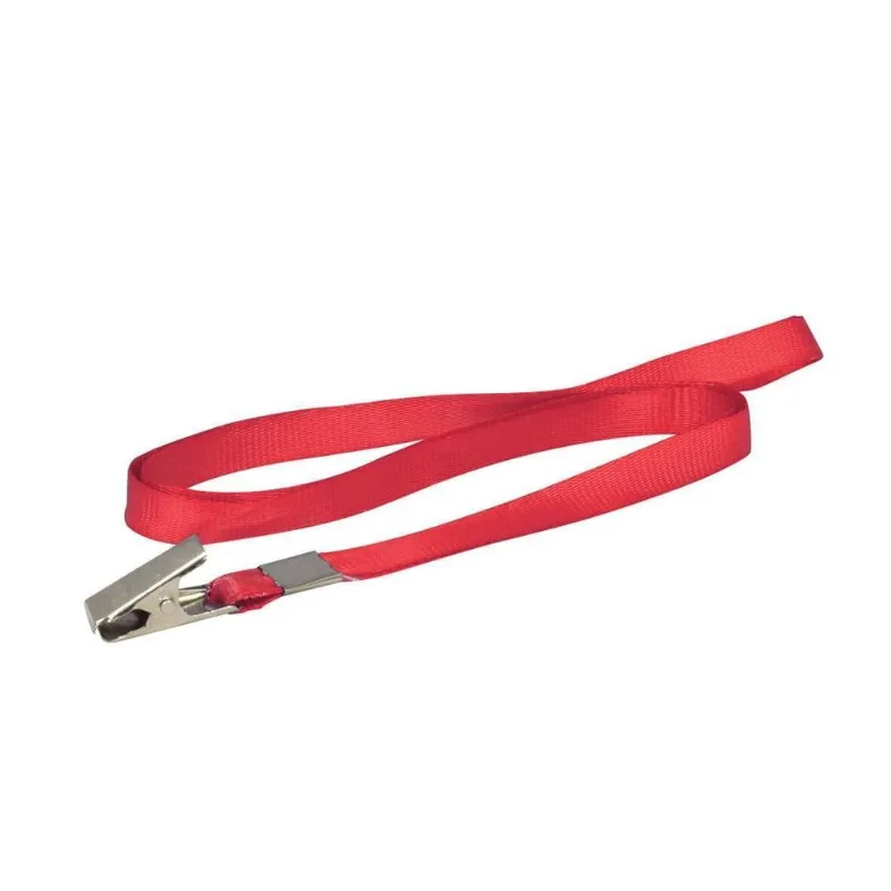 Cordao Em Tecido Para Cracha 40cm Vermelho Dac