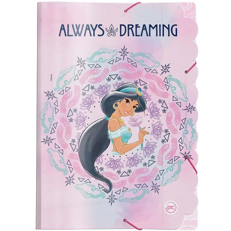 Pasta ABA Elastica Plastica Princesa Jasmine Oficio