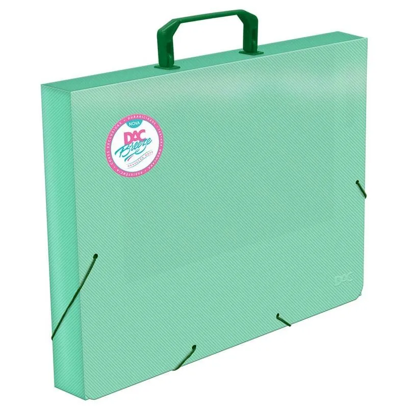 Maleta Plast Line A4 C/alça Verde Breeze Dac