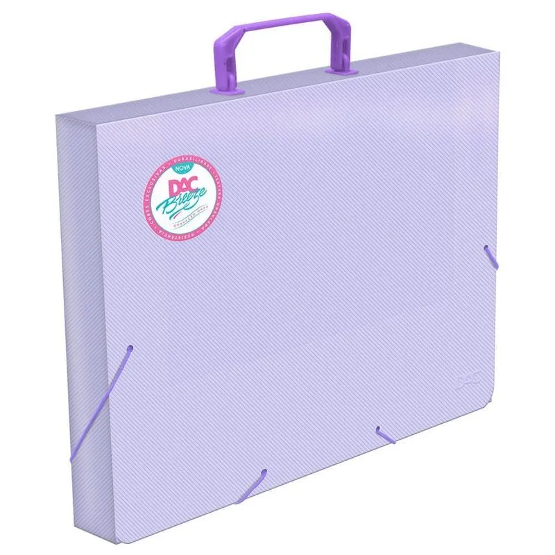Maleta Plast Line A4 C/alça Lilas Breeze Dac