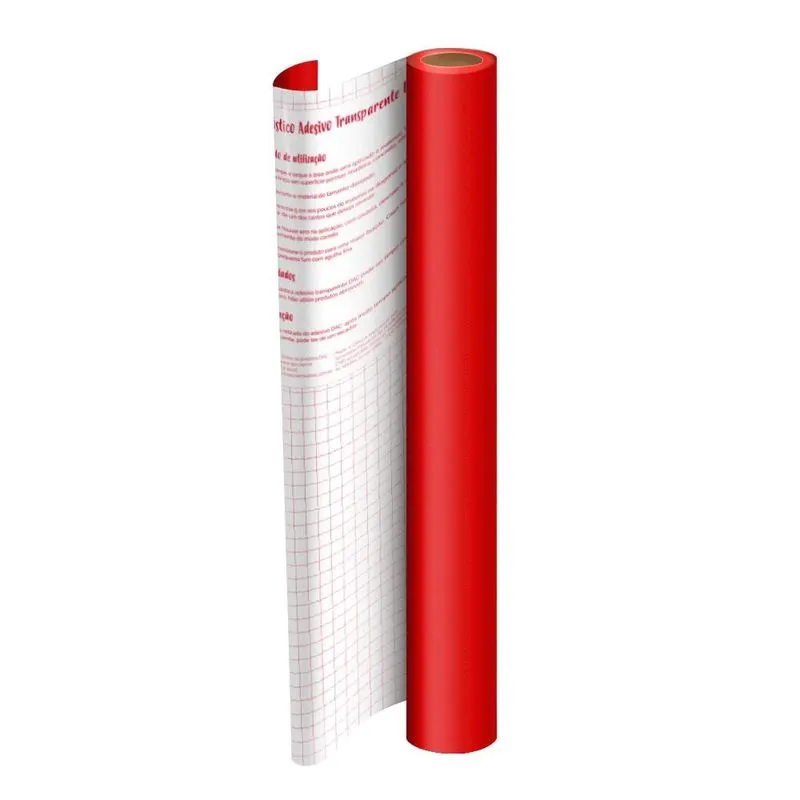 Rolo Adesivo Metalizado pp Vermelho 45cm x 2 metros dac