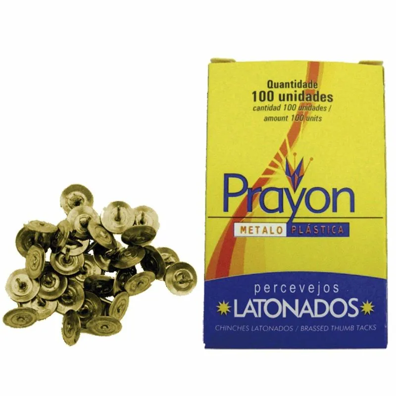 Tacha Ferro Latonado 9x16 100 Peças Prayon