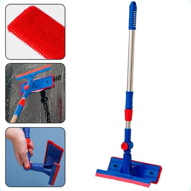 Rodo Limpa Extensivel Mop Duplo para Vidros com Cabo Telescopico Multicoisa da Paju