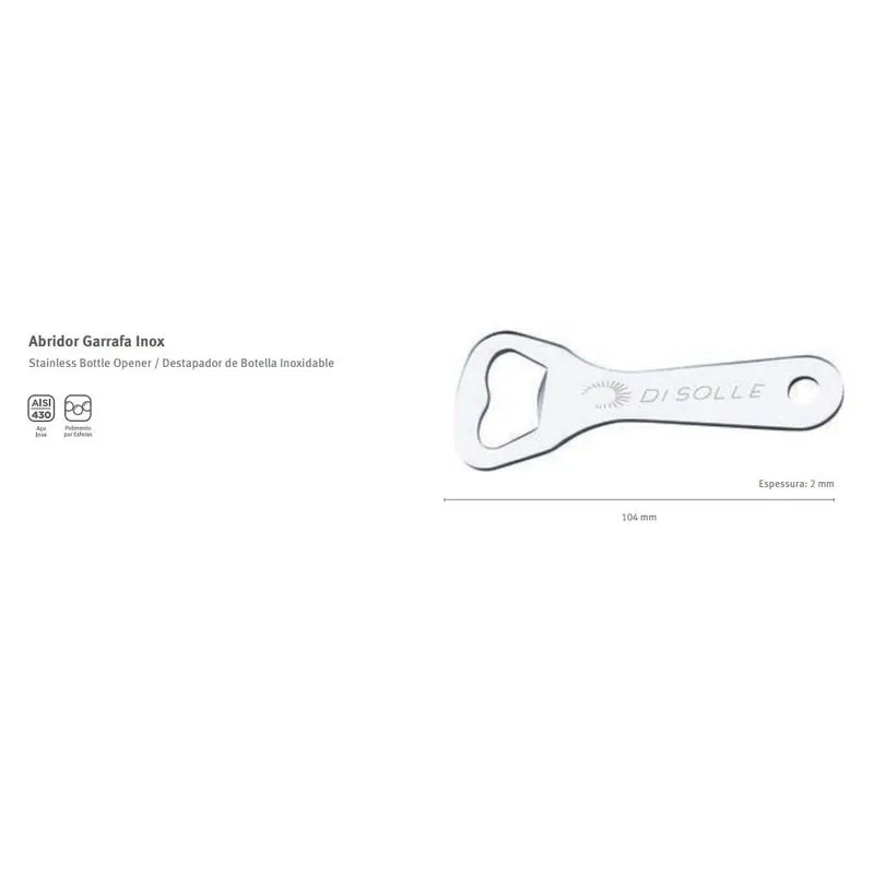 Abridor De Garrafas Inox Clean