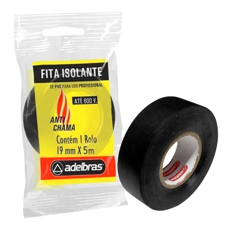 Kit 5 Fitas Isolante Antichama Flow Pack 19mm X 5m