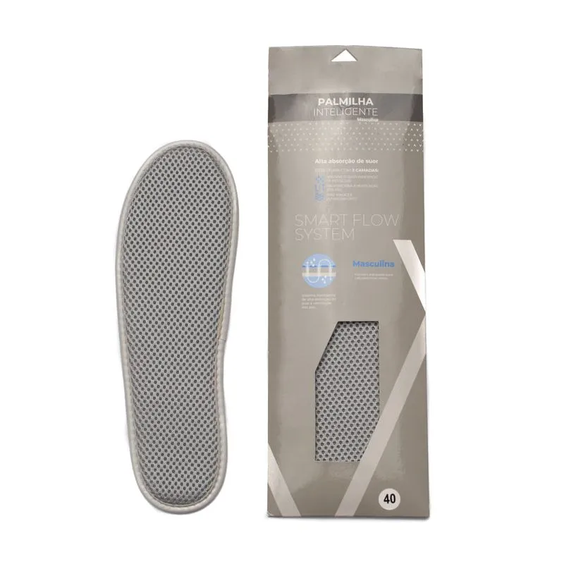 Palmilha Inteligente Palterm Masculina Cinza - 43