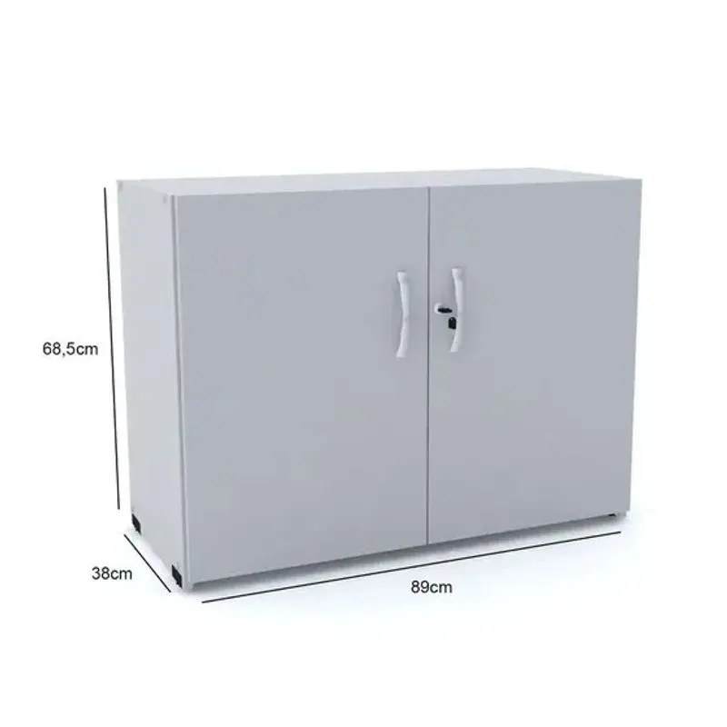 Armário baixo 2 portas pandin maxxi - cinza