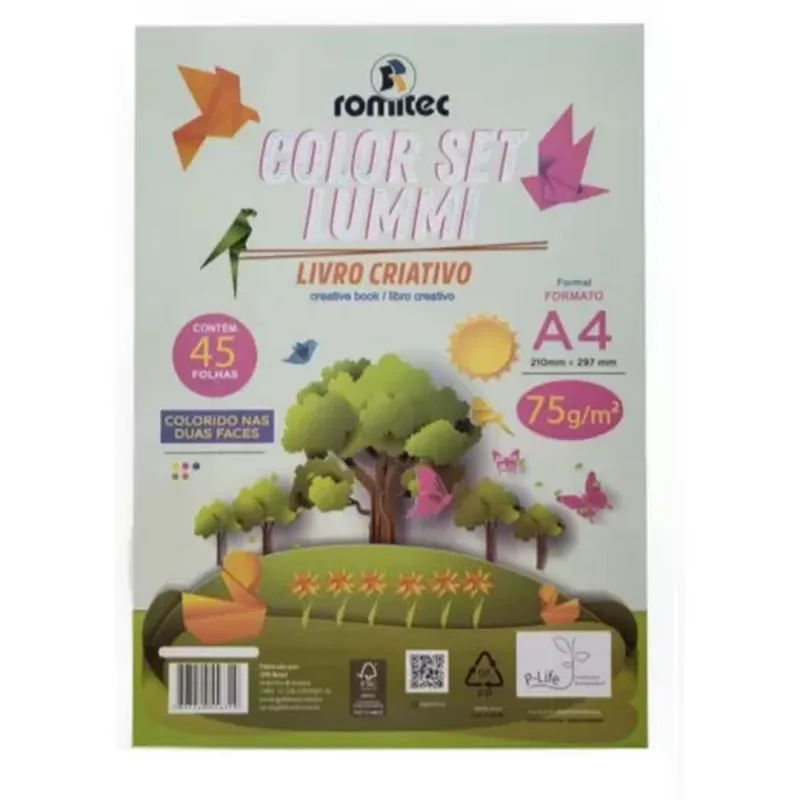 Bloco Atividades Criativo 45folhas A4 Lummi 75gr - Romitec