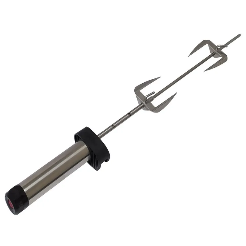 Espeto Giratório A Pilha Aço Inox 304 Haste Flexível 45-60cm