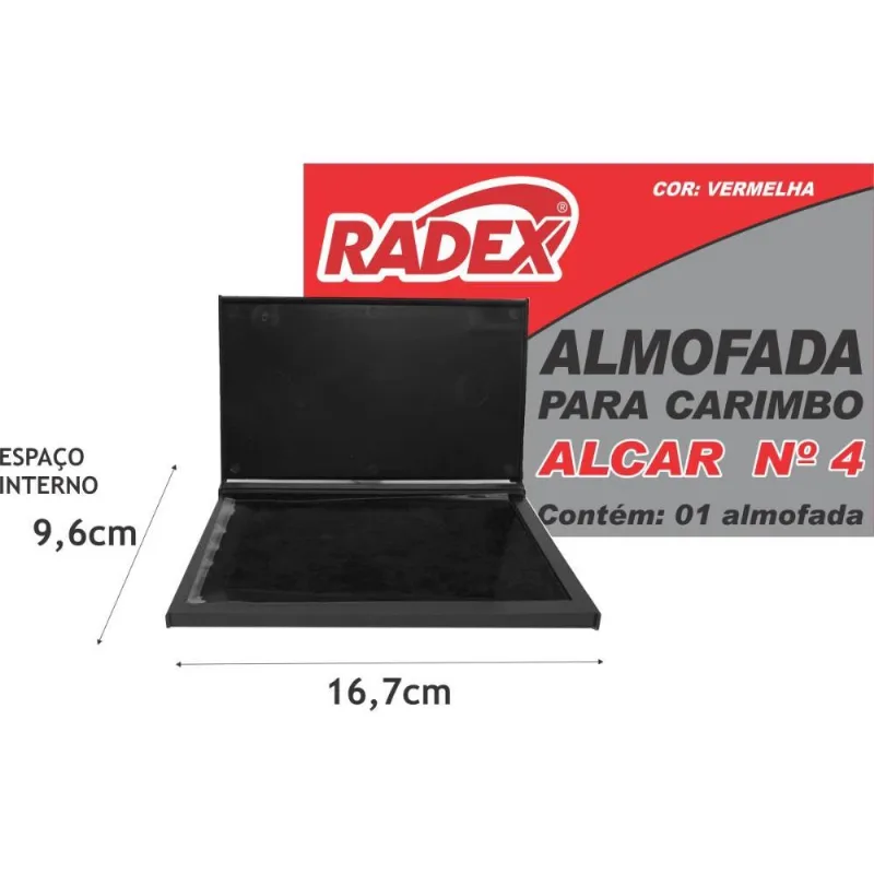 Almofada Carimbo N.4 Vermelha