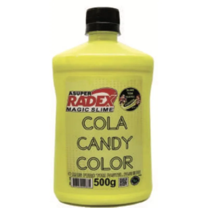 Cola Candy Color Magic Slime Amarela Pastel Líquida 500ml