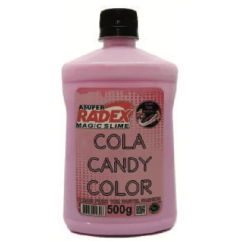 Cola Candy Color Magic Slime Rosa Pastel Líq Radex 500 Ml