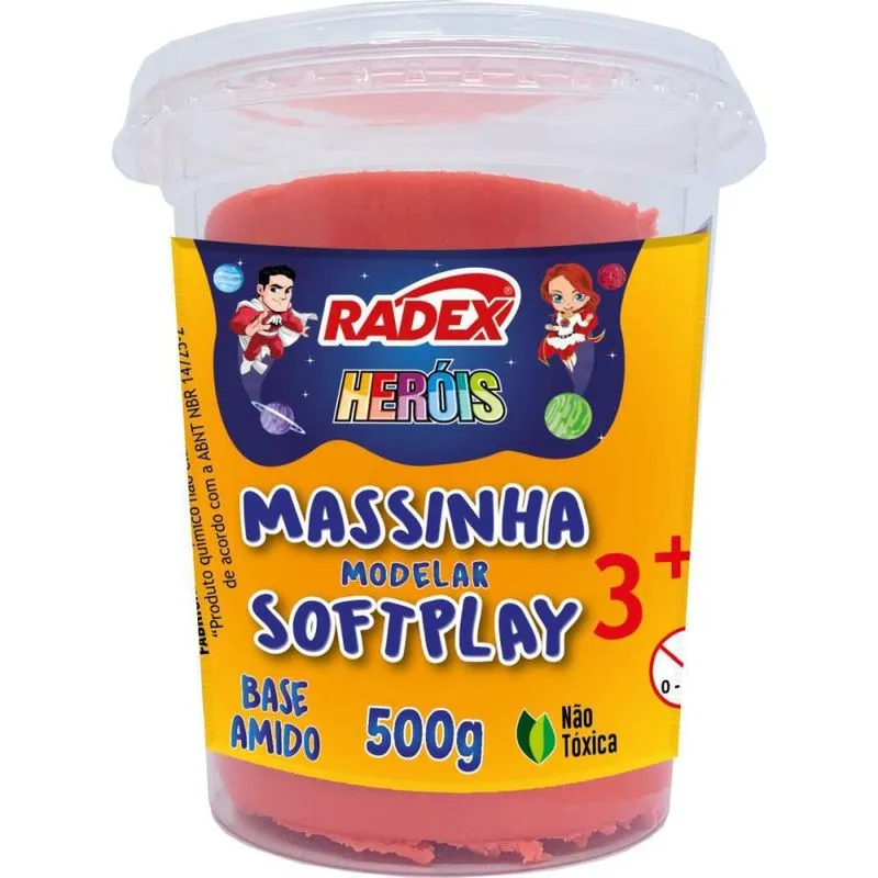 Massa Para Modelar Heróis 500g Vermelho Bs Amido