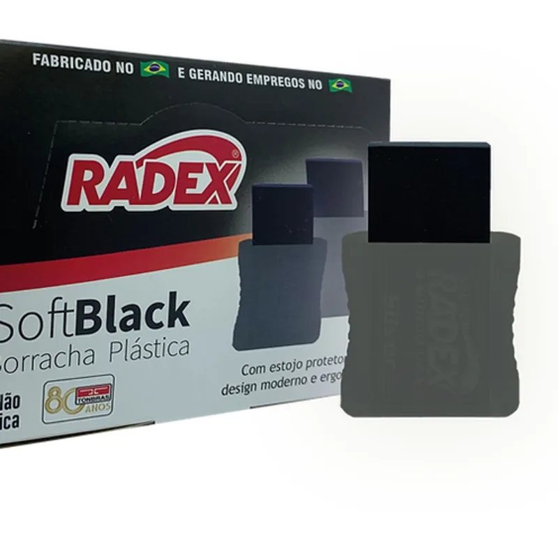 Borracha Radex Soft Black 2 Unidades