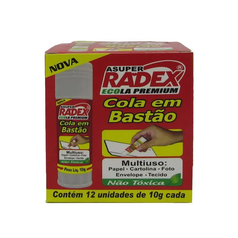 Cola Bastão Ecola 10gr 12 Unidades Radex