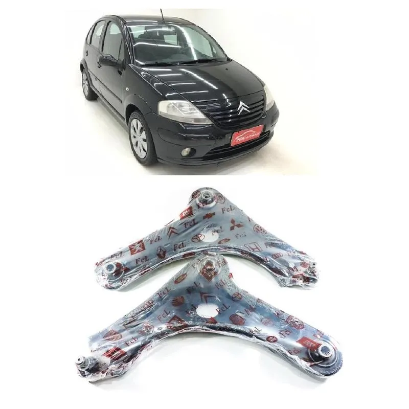 Par de Bandejas Citroen C3 Exclusive 14 16V Flex Dianteira de 2007 a 2012