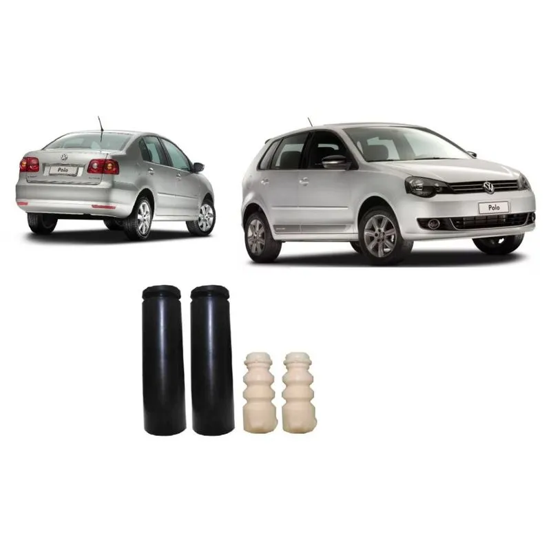 Par Kit Batente Polo Comfortline Hatch/sedan Traseiro (2002 Até 2005) 1.0/1.6/2.0/8v