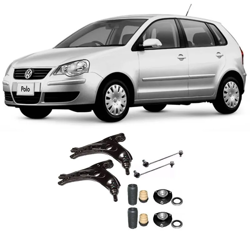 Bandeja + kit + Bieleta VW Polo Dianteiro 2003 Até 2013 - O Par