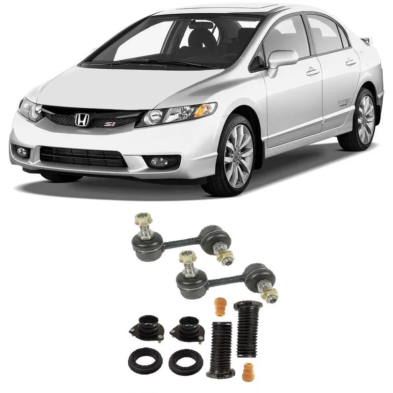 Bieleta + Kit Batente Honda New Civic Dianteiro 2007 Até 2011 O Par
