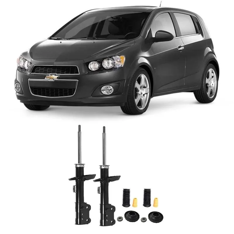 Amortecedor + Kit Batente Chevrolet Sonic Dianteiro 2012 Até 2014 O Par