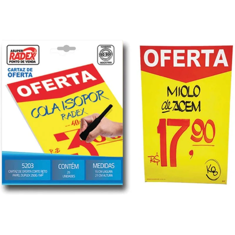 Oferta Amarelo A5 15X21CM.250G