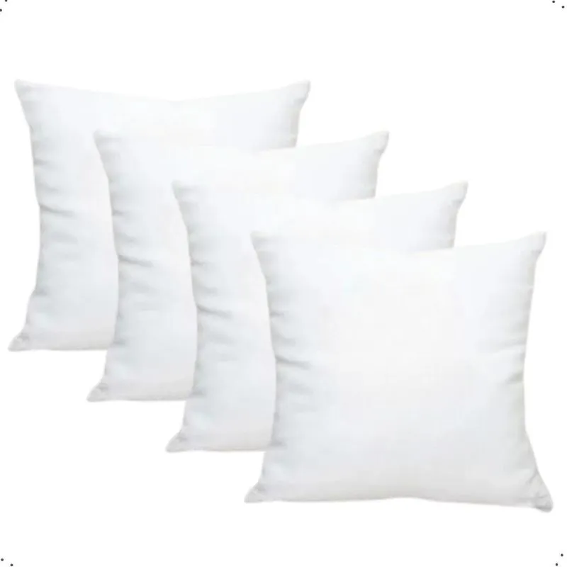 04 Refil De Almofada 60cm X 60cm Grande Bem Cheia Macio Sala