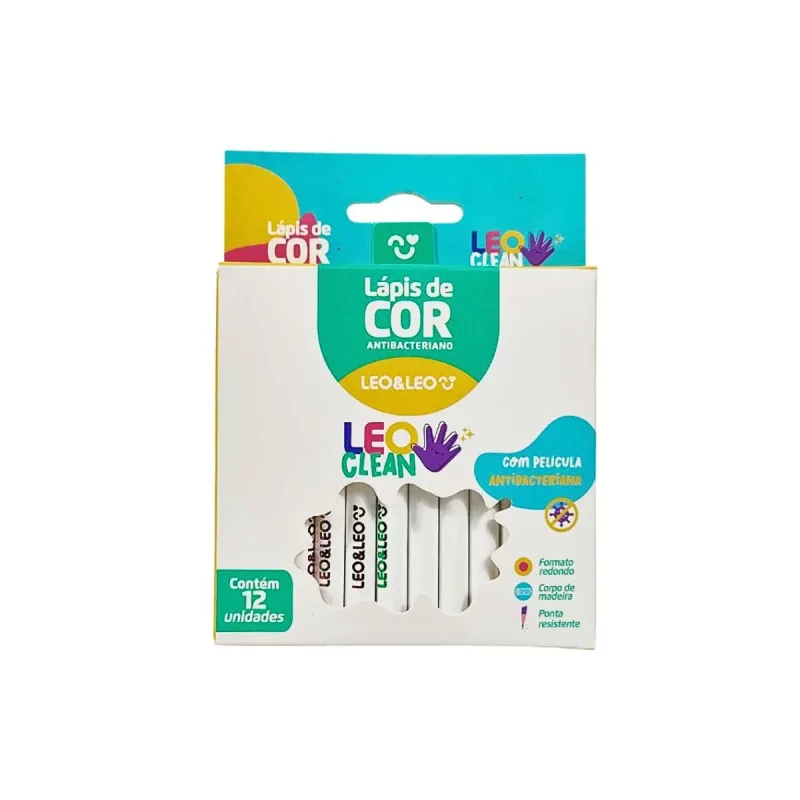 Lapis de Cor Mini Leo e Leo 12 Cores Leo Clean 72112