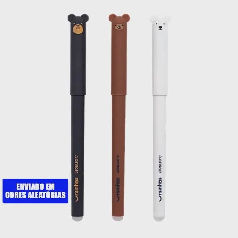 Caneta Gel Apagavel Ursinhos 0.7mm