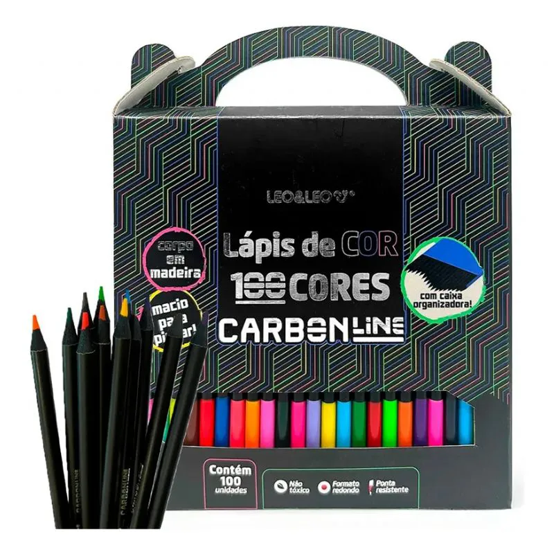 LAPIS DE COR 100 CORES CARBON LINE COD.94420 LEONORA