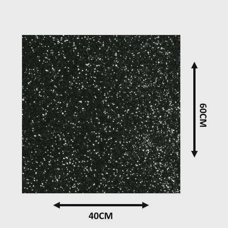 Eva glitter 40X60 preto