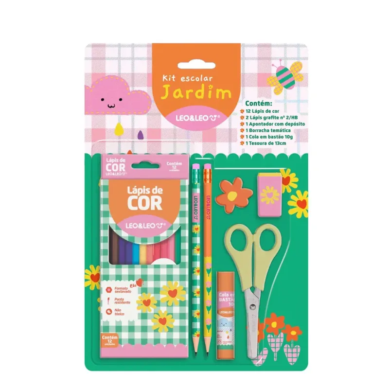 Kit Escolar Leo e Leo Jardim C/6 Acessorios 72317