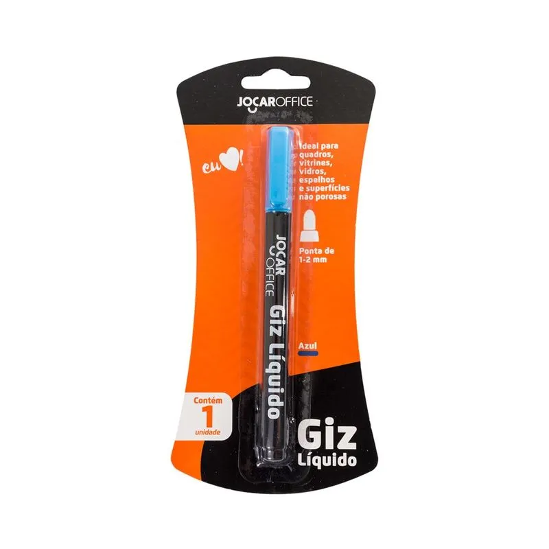 Giz Líquido Leonora Office Azul Ponta 1.2mm